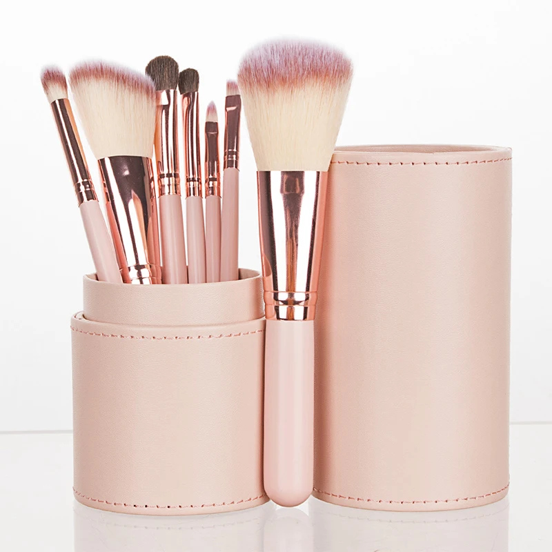 

Makeup Brushes Set with Bucket MultiFunction Cosmetic Brush Set 7pcs Professional Blush Eyeshadow Eyebrow Foundation Beauty Tool