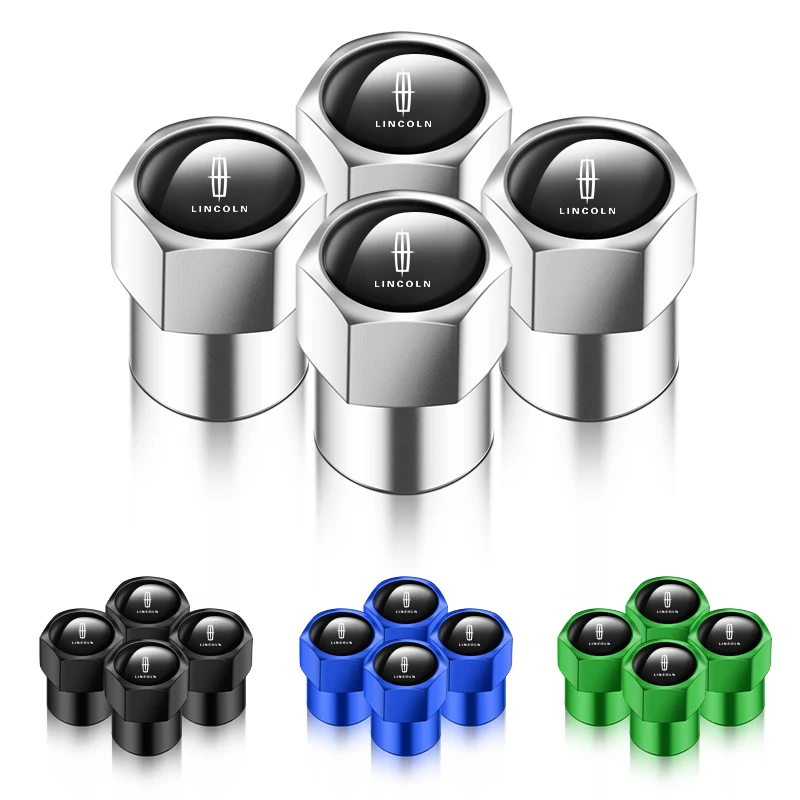 4 قطعة سيارة الألومنيوم الإطارات عجلة الجذعية غطاء صمام الهواء لينكولن MKC MKZ MKX MKT طيار الملاح كونتيننتال نوتيلوس فلاير #1