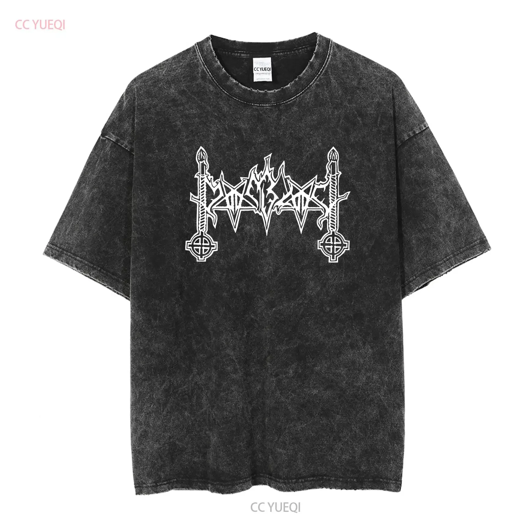 EU Stock Moonblood Black Metal Band Logo T Shirt Multiple Colours long or short sleeves vintage Washed Unisex graphic Stretched
