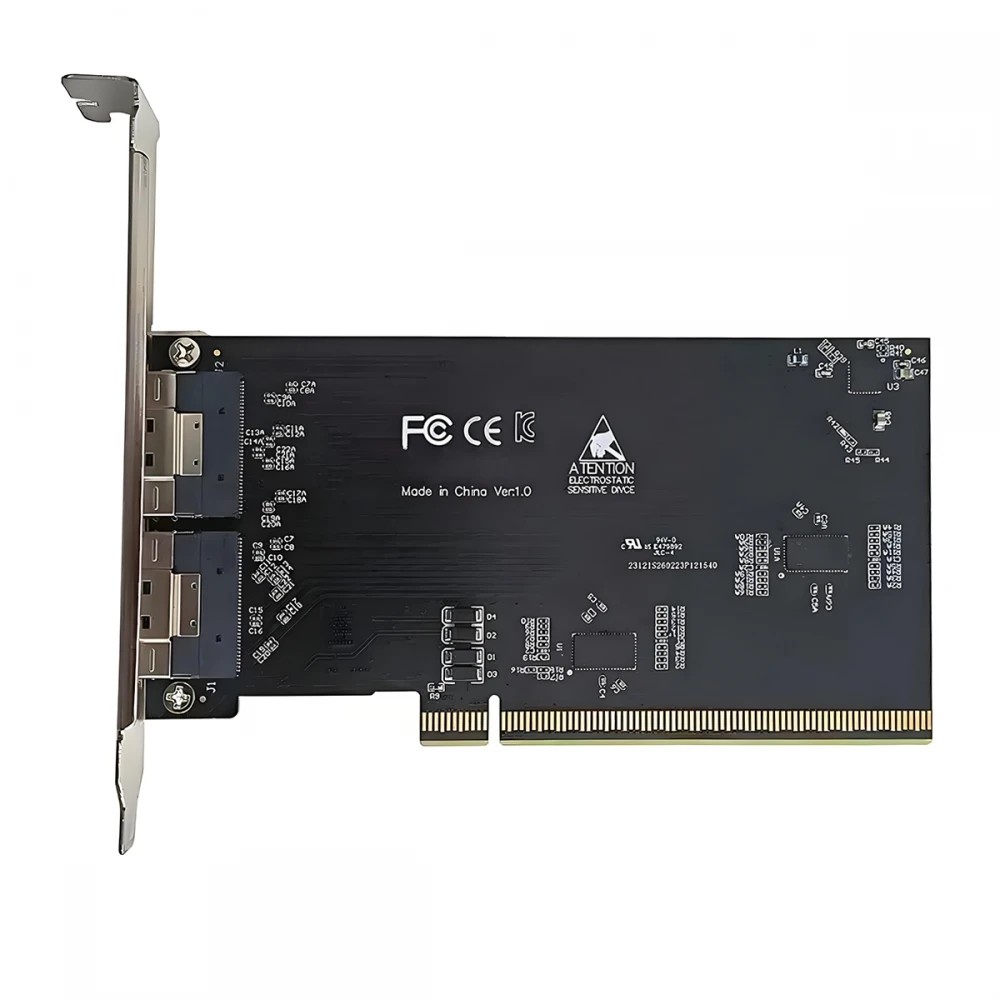 External Slimline Dual SFF-8654 8X 74Pin to PCIE 16X Express 5.0 PCIE4.0 Raid Card VROC Raid0 Hyper Adapter