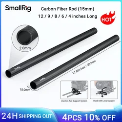 SmallRig Carbon Fiber Rod para DSLR Camera, Sistema de Suporte, Non-Thread, 12 