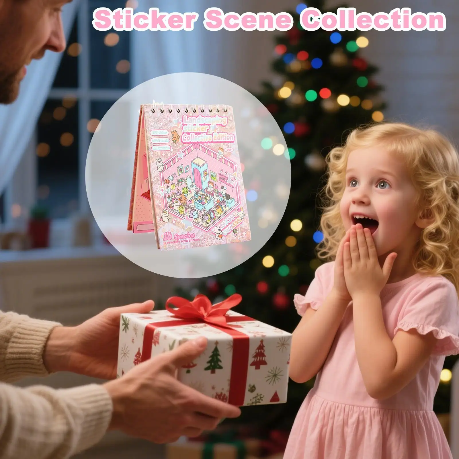 ملصق غرفة المشهد كتاب الكرتون المشهد ملصقات كبيرة الإبداعية كتاب لطيف صائق لصبي مدرسة المنزل اللعب السفر فتاة