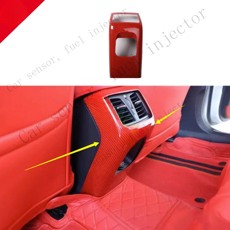 Q+ For Hyundai Sonata 2015-2019 Carbon Fiber Red Rear Air Outlet Vent Frame Trim 1X