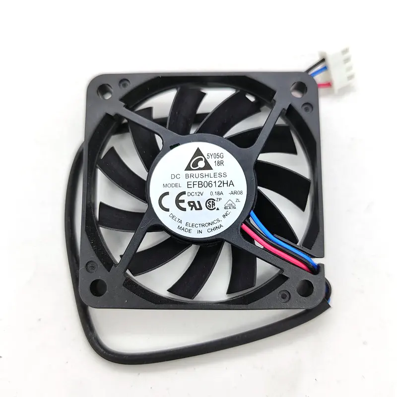 New EFB0612HA AR08 6010 6CM DC12V 0.18A 3Lines Alarm Signal Cooling Fan
