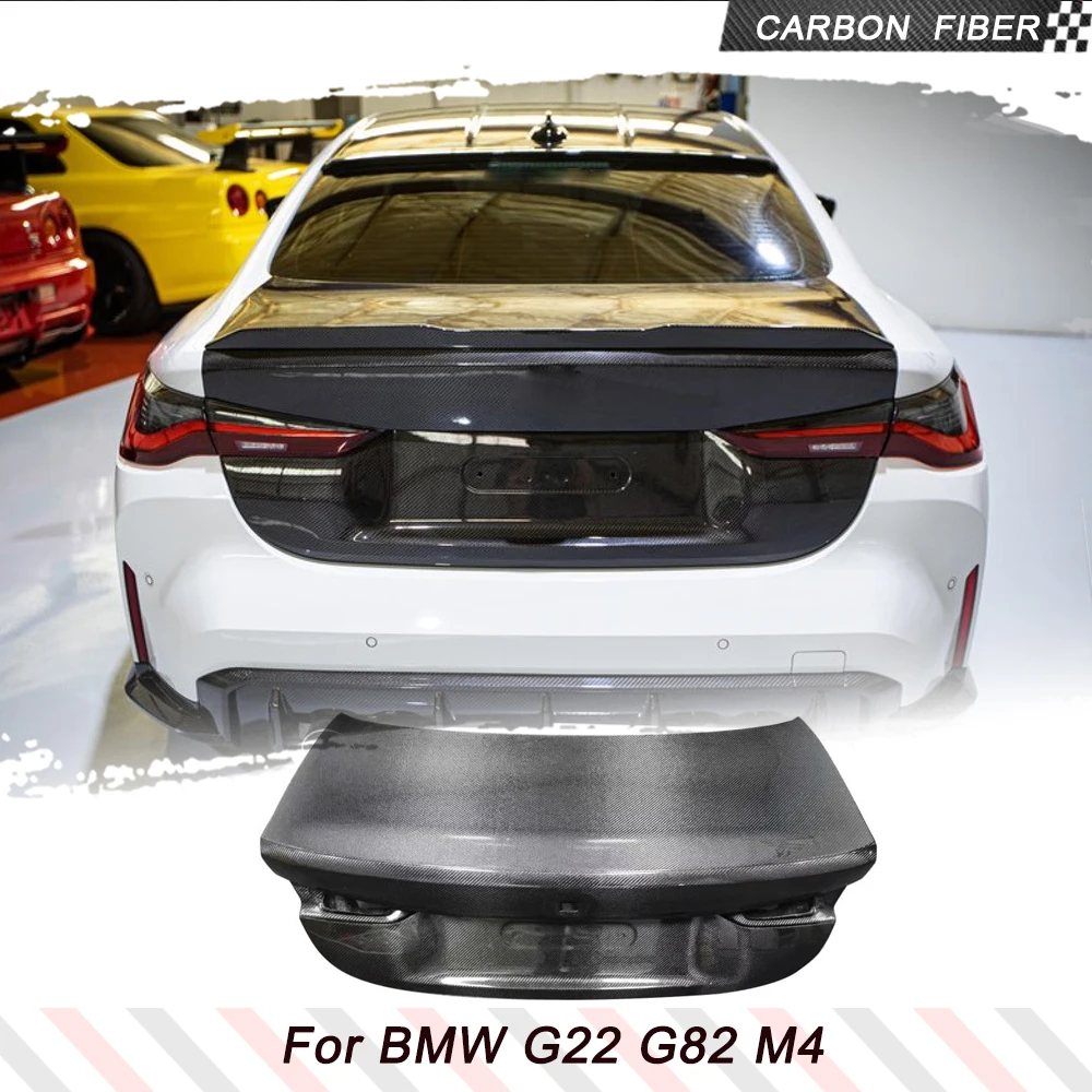 

Carbon Fiber Car Rear Boot Lid Kit For BMW 4 Series G22 G82 M4 2021-2023 Car Rear Trunk Cover Spoiler Racing Body Kit Gate Cover