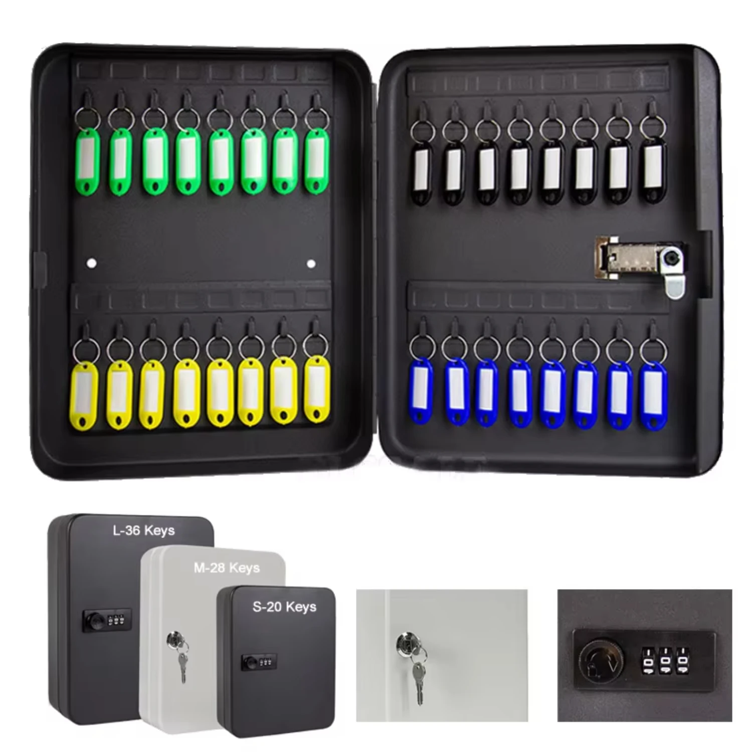 Wachtwoord Multi Key Lock Box Sleutels Kluis Slot Reserve Autosleutels Organizer Box Office Factory Store Gebruik