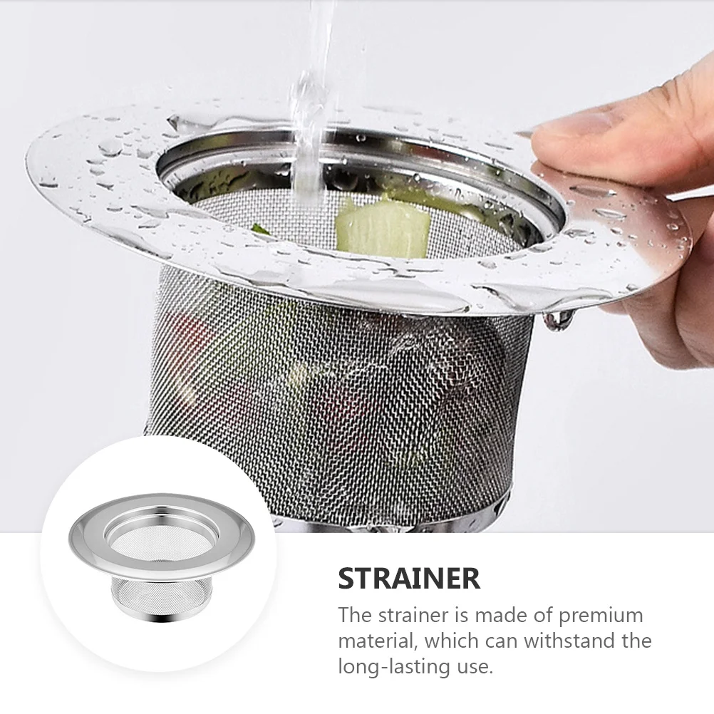 

2pcs Stainless Steel Sink Strainer Mesh For Kitchen Drainage Filter Durable Fine Mesh Design Rustproof Sink Filter Tool Kitchen