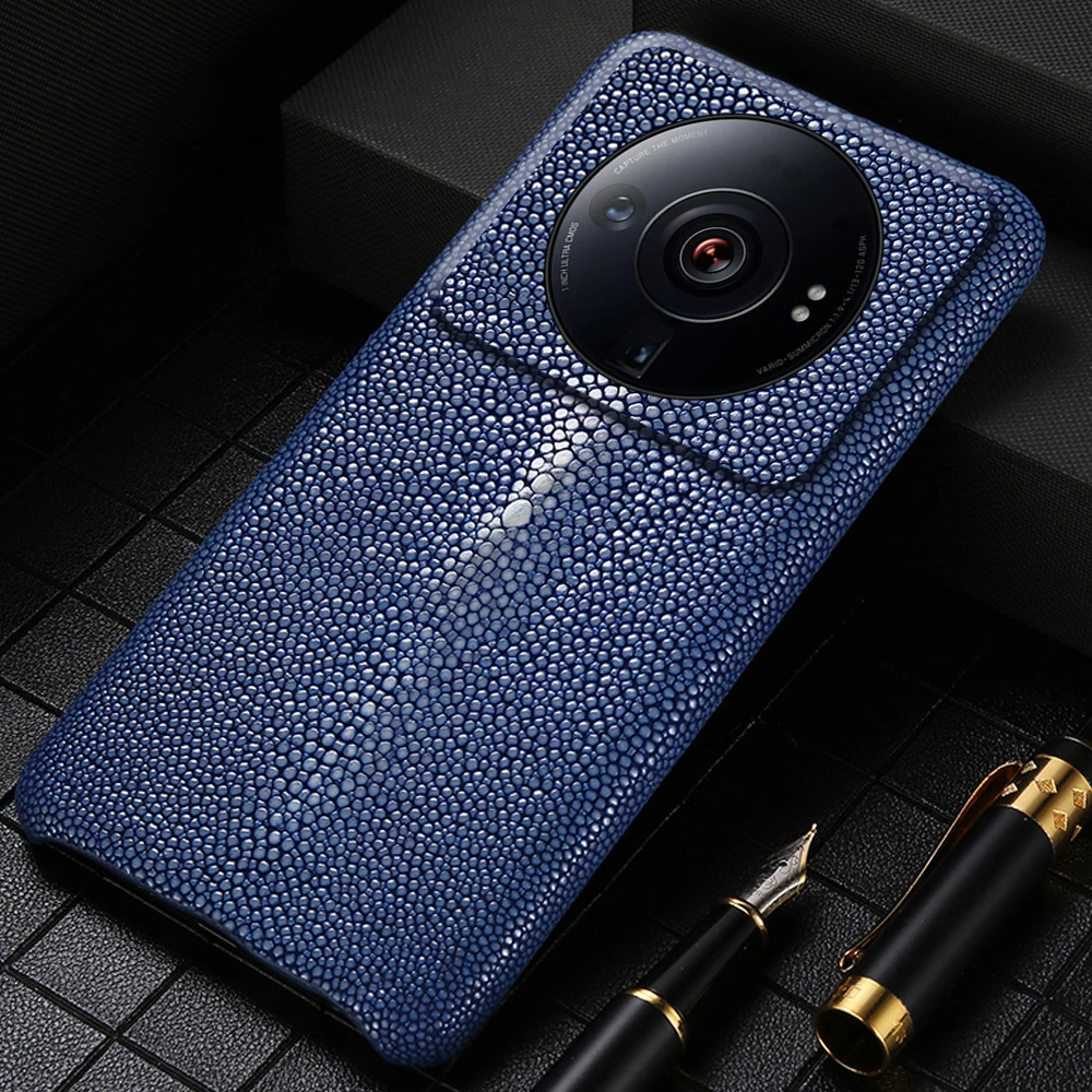 

LANGSIDI Stingray Genuine Leather Case for Xiaomi Mi 12S Ultra 12X 11 12 Lite 11T Poco X4 Pro F4 GT Cover For Redmi Note 11 Pro