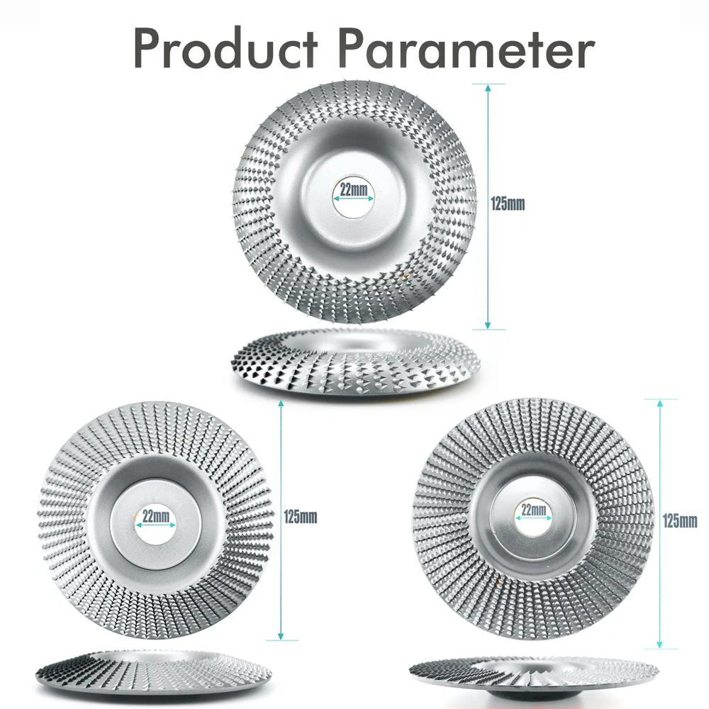 Zestaw 3 szt. tarcz do rzeźbienia w drewnie do szlifierki kątowej 4" lub 4 1/2", tarcze do kształtowania drewna, tarcze szlifierskie do cięcia drewna