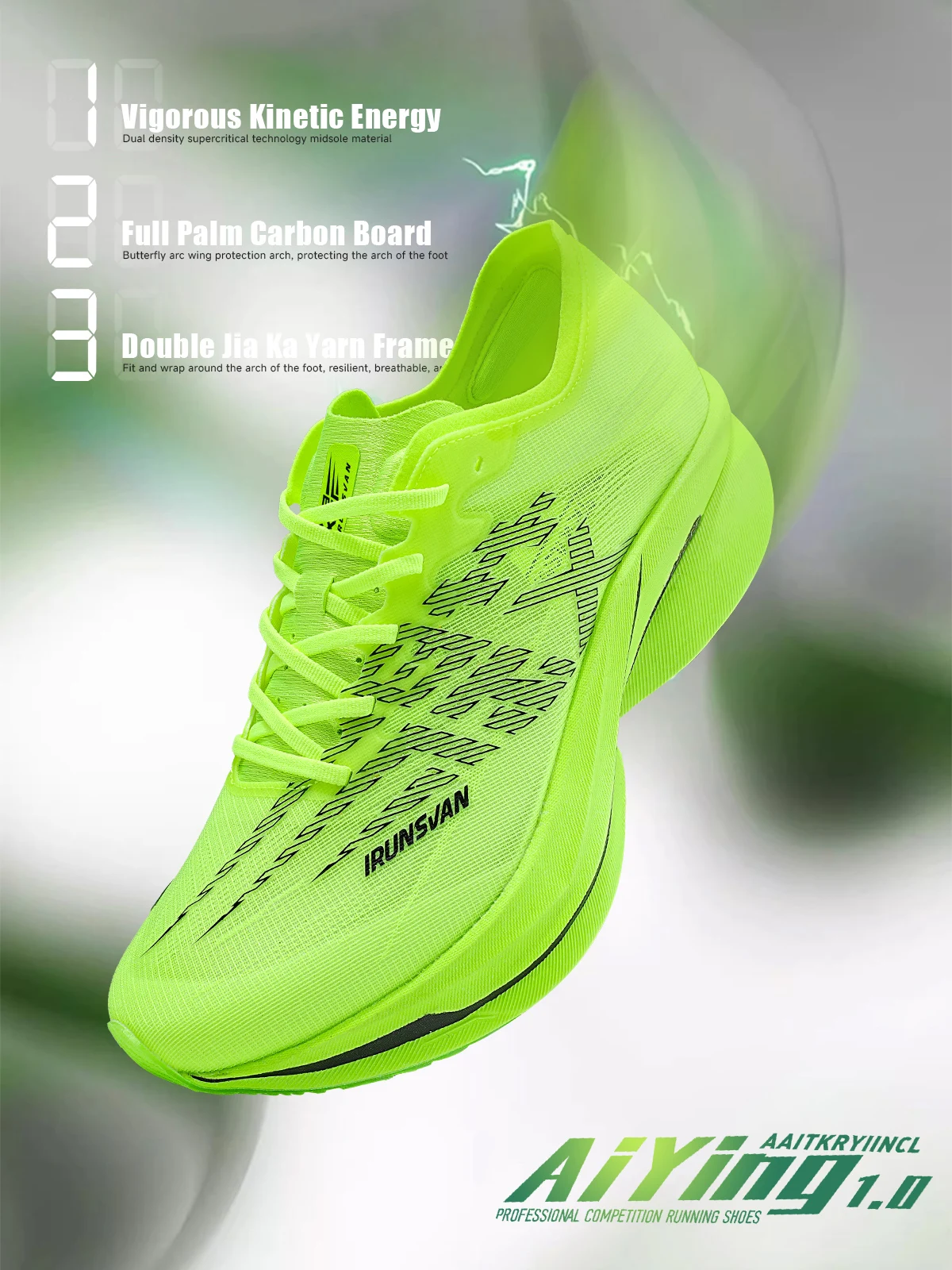 IRUNSVAN Carbon Plate Sports Shoes Marathon Professional Running Shoes Shock Absorbent Breathable Jogging Shoes unisex 095 image 5