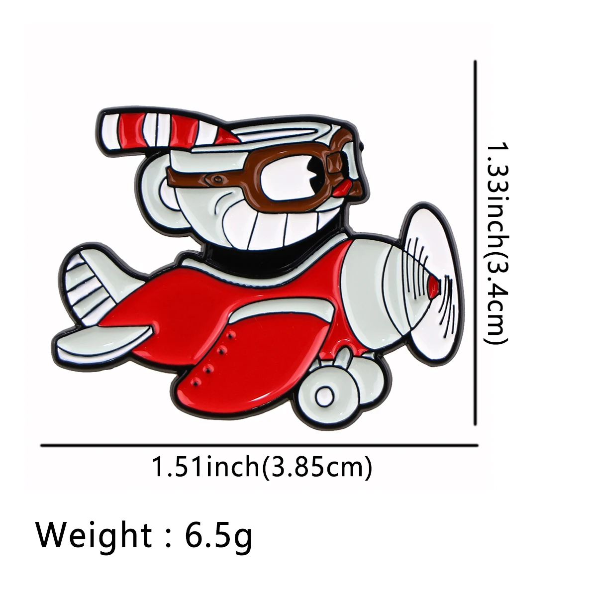 Cute Cartoon Teacup Plane Pattern Enamel Pin Lapel Pins for Backpack Briefcase Badges Brooch for Clothes Accessories Kids Gifts