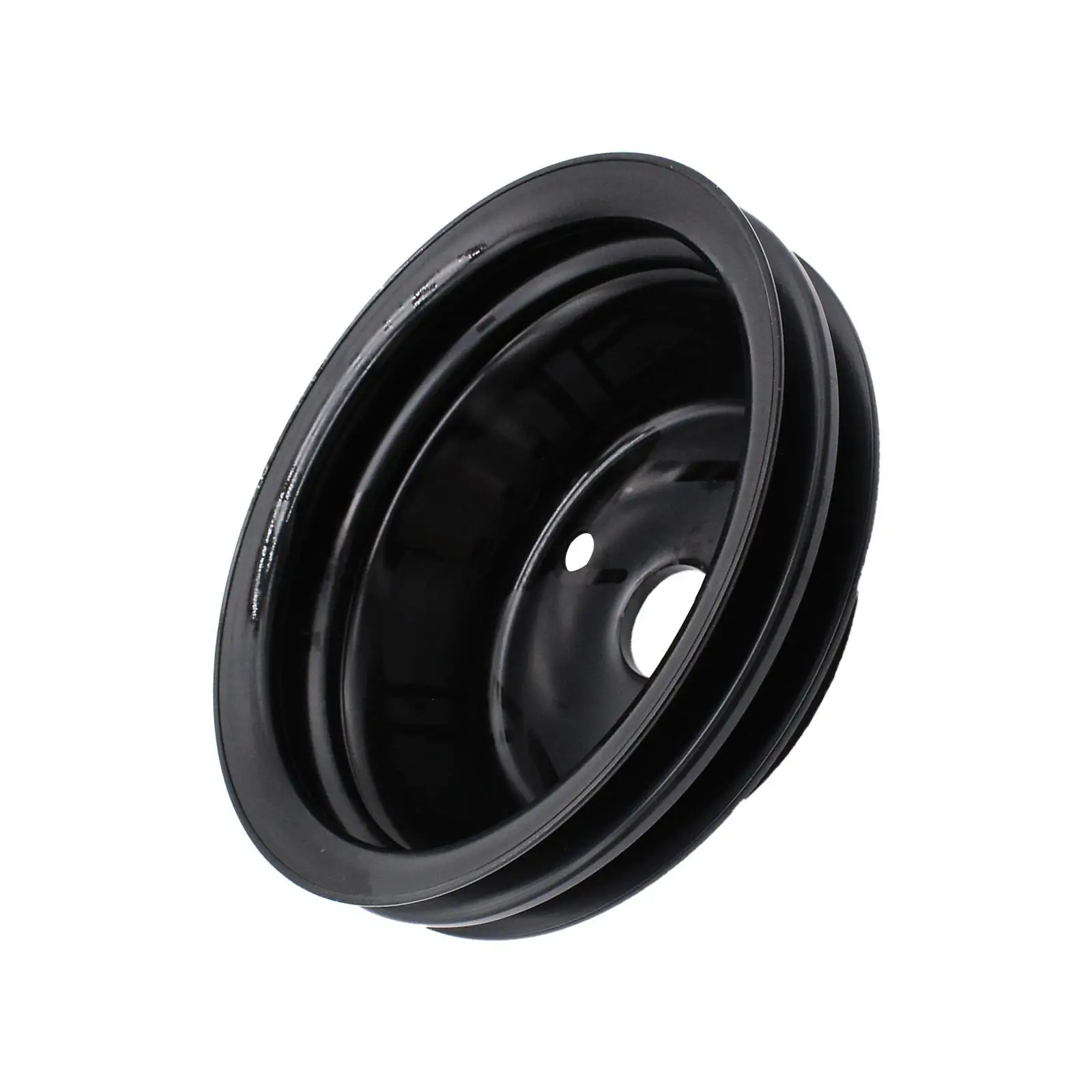 Black Crankshaft Pulley Double Groove Replacement Engine Component for Chevy SBC 262 350 400