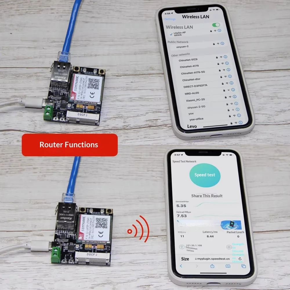 LILYGO T-Internet-COM ESP32 LAN8720 Network Adapter Compatible with T-PCIE SIMCOM