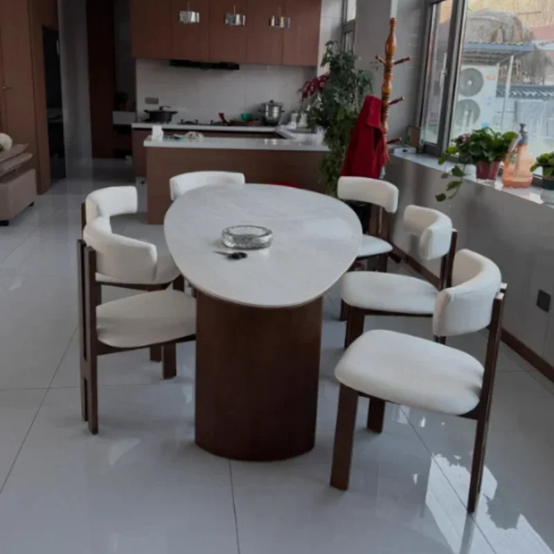 XX Modern Luxury Travertine Slate Dining Table 120cm 140cm 160cm 180cm 200cm 220cm 240cm Dining Tables And Sets Pliante Furnitur