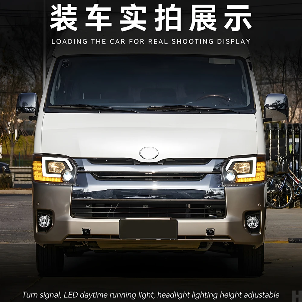 

Car Lights For Toyota Hiace 2004-2018 Auto Headlight Assembly Upgrade New Style HID Projector Lens Car Tools Accessories
