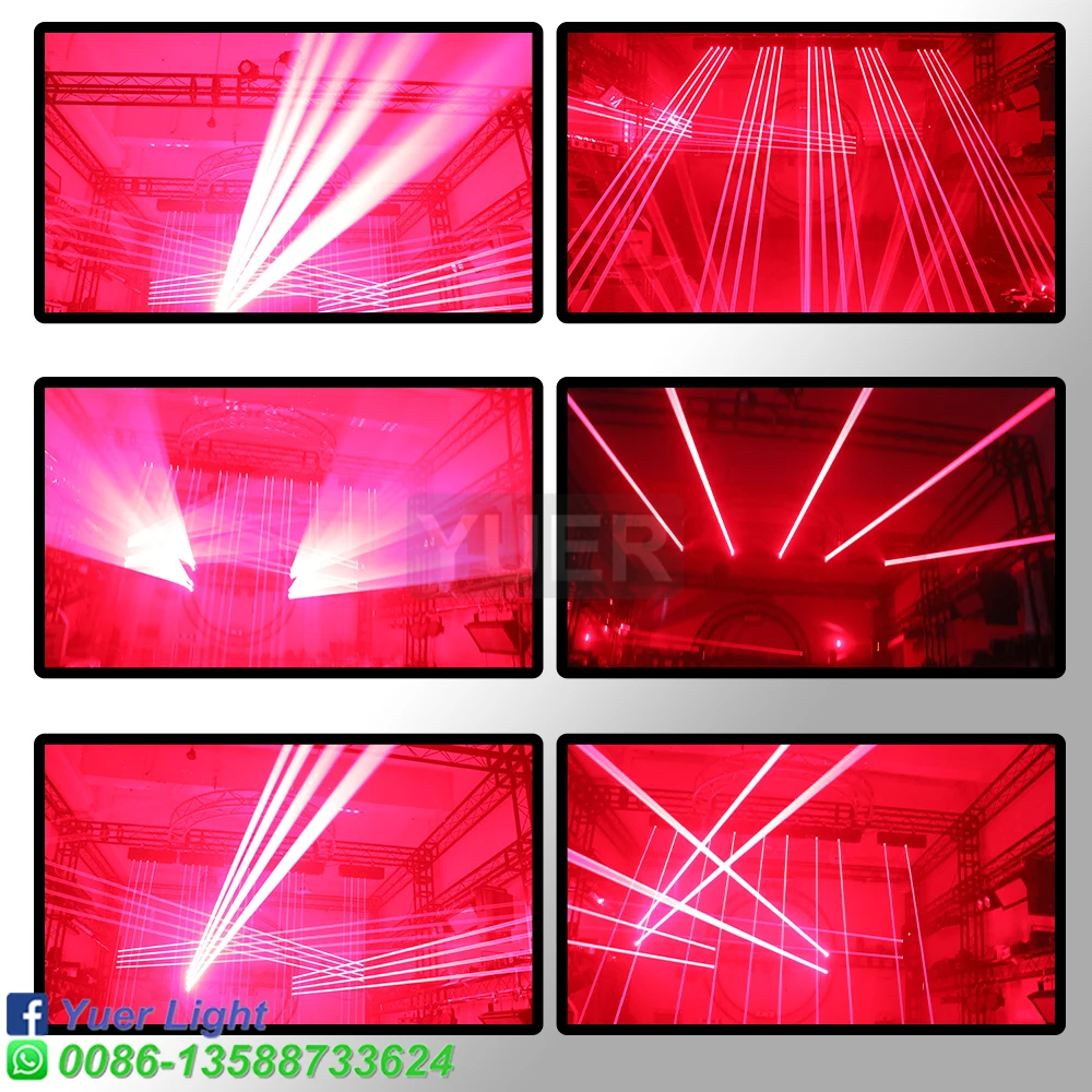 Imagem -06 - Yuer-red Laser Bar Beam Lighting para dj Disco Música Festa Casamento Movendo Cabeça Scanning Efeito de Palco Projetor Dmx Olhos