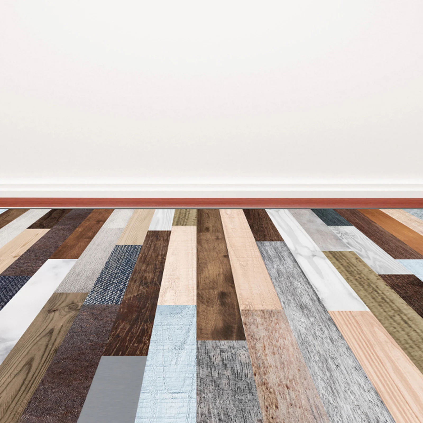 2 متر الخشب الأحمر الحبوب الطابق متفوقا قطاع الذاتي لاصق PVC الانتقال تقليم للسجاد إلى عتبات البلاط 4-6 مللي متر ارتفاع الفرق #2