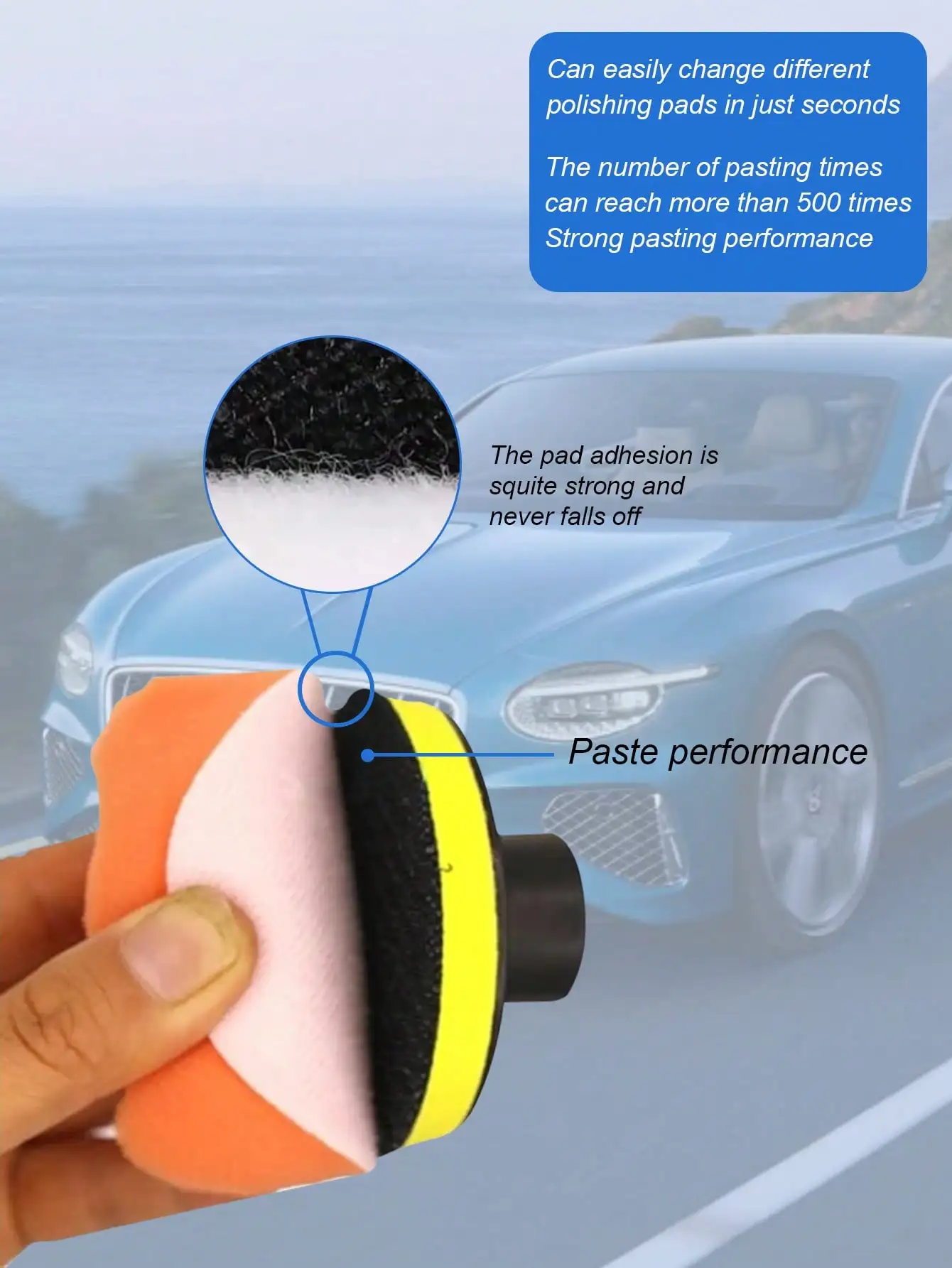 6-Piece Car Polishing Set - Includes 3-inch Sponge and Wool Polishing Pads, Universal Drill Adapter, for Scratch Removal and Wax