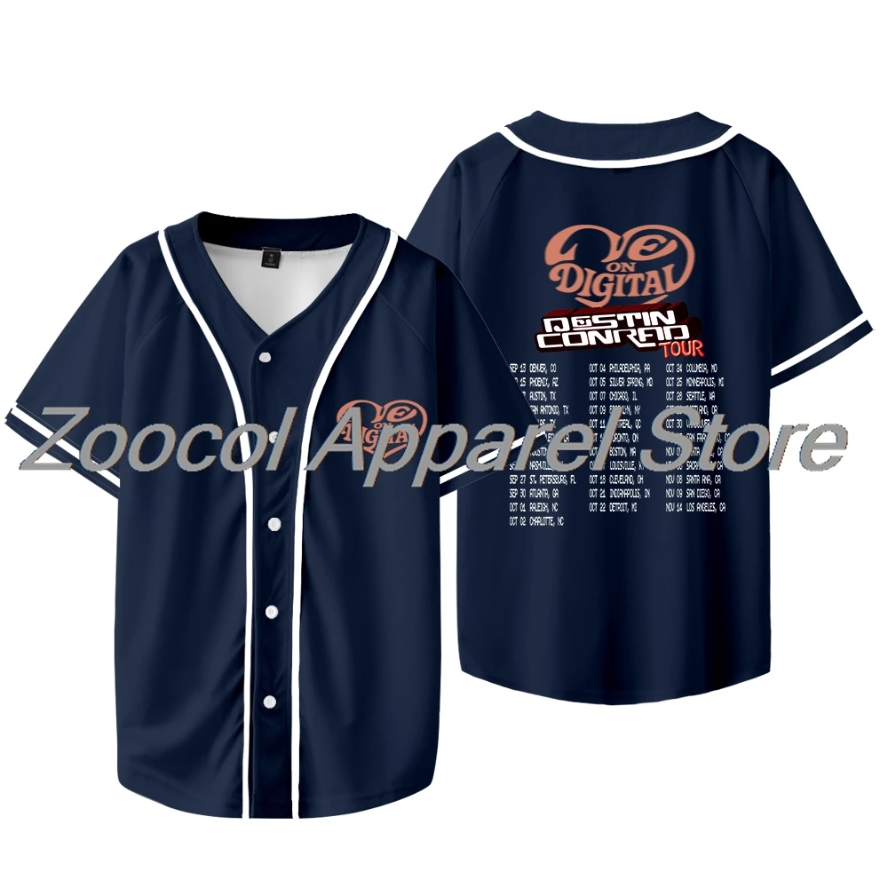 

Destin Conrad The Love On Digital Tour Merch Бейсбольная куртка Футболка Летние женские и мужские модные футболки с короткими рукавами