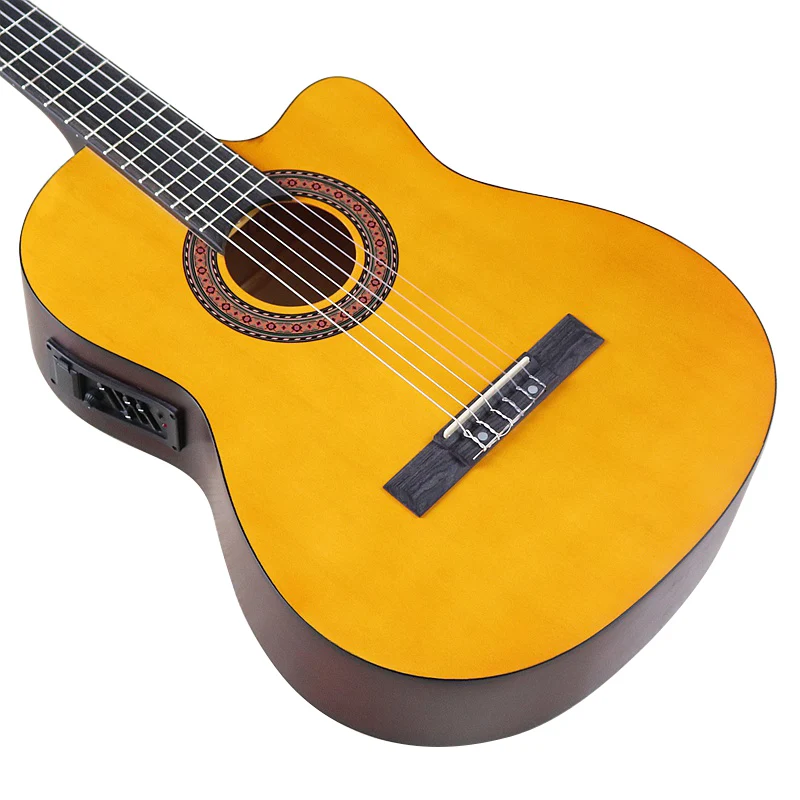 Classic Guitar 39 Inch 6 String Basswood Matte Finish Cutaway Design Guitarra Can Install EQ