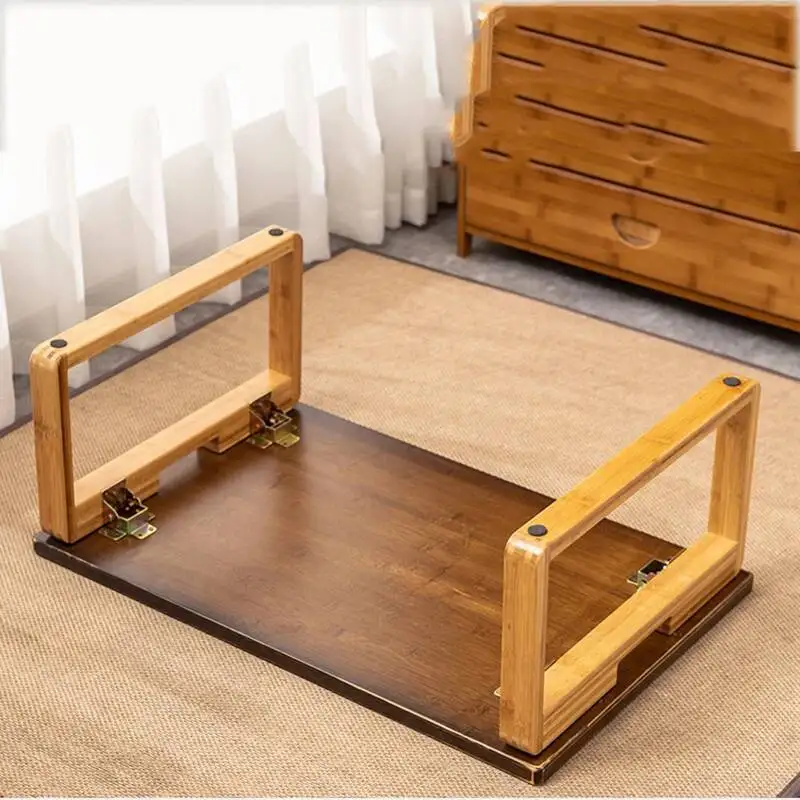 small tea table Japanese style tatami window small low balcony solid wood bay window table small tea table bamboo CJ07