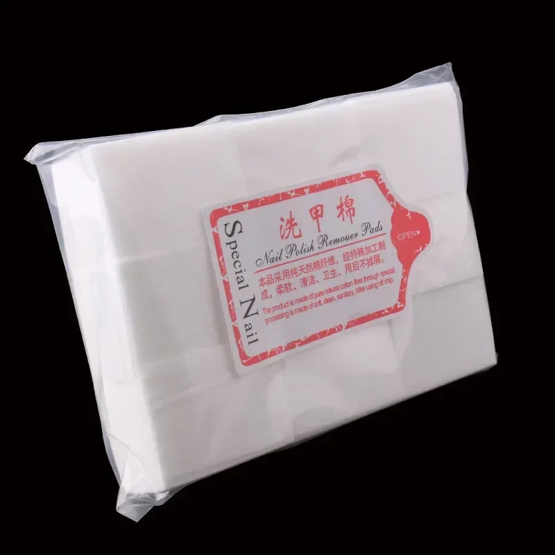 Nail Polish Remover Gel, Nail Cutton Pads, Manicure Pedicure Gel Tools, 600 Pcs Lint - Free Wipes Napkins