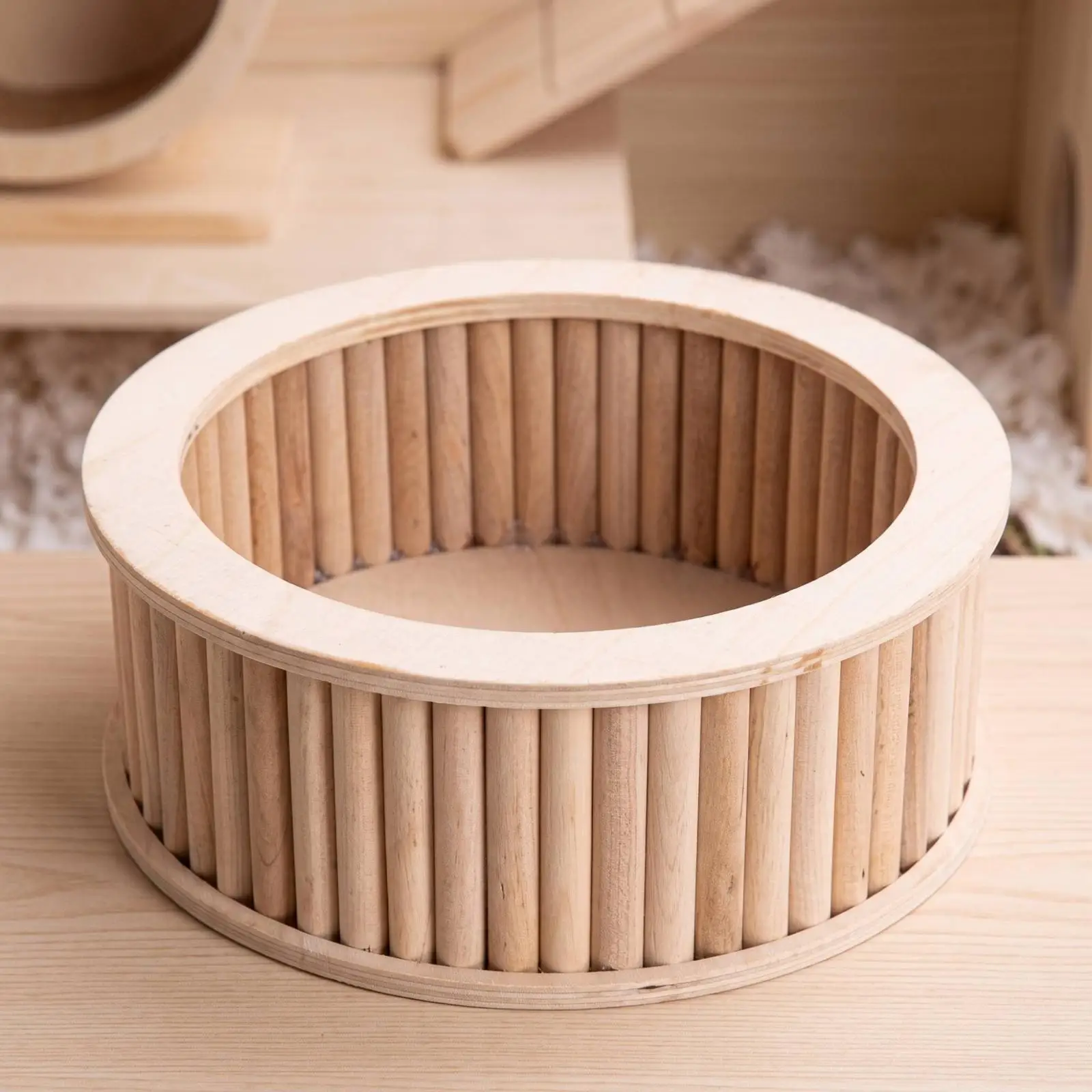 Hamster Sand Bath Enclosed Wooden Sand Bath Burrow Box Easy to Clean Litter Pan