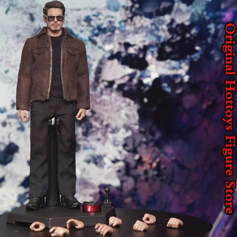 1/12 Scale Male Soldier Tony Head Sculpture Wearing sunglasses Solid Color Casual Wear Full set 6-inch Action Figure Doll