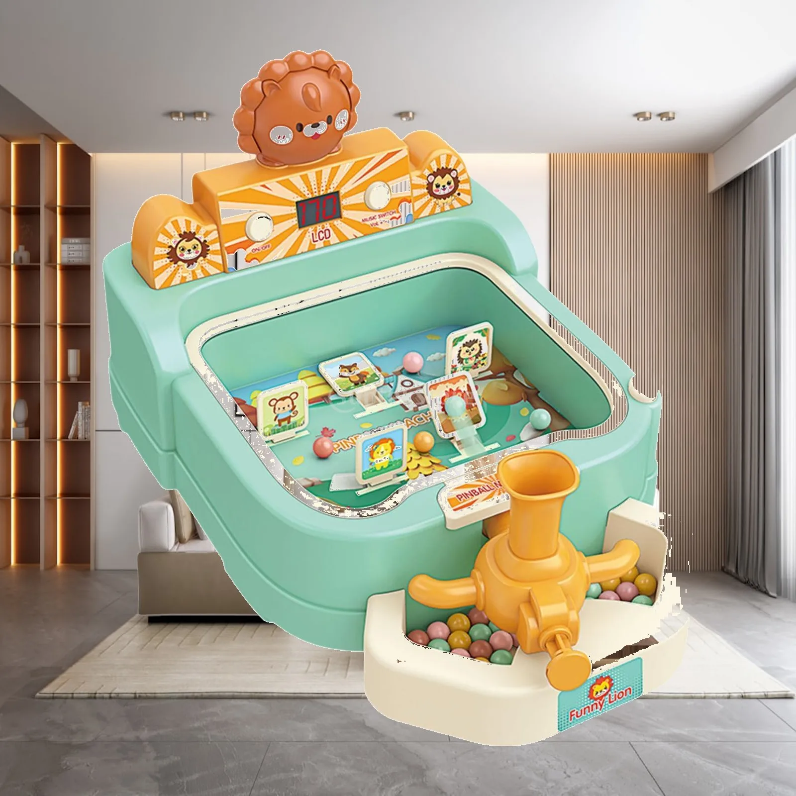 Pinball Machine Table Games Sturdy Interactive Tabletop Game Concentration Training Toy Educational Puzzle Challenge Children