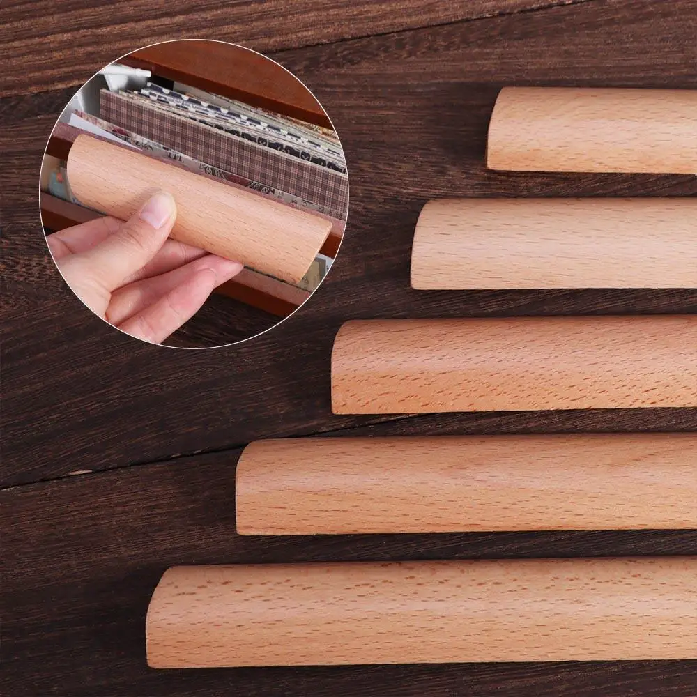 

Solid Wood Dresser Environmental Friendly Nordic Style For Cabinets Furniture Handle Door Pull Wardrobe Knob Furniture Hardware