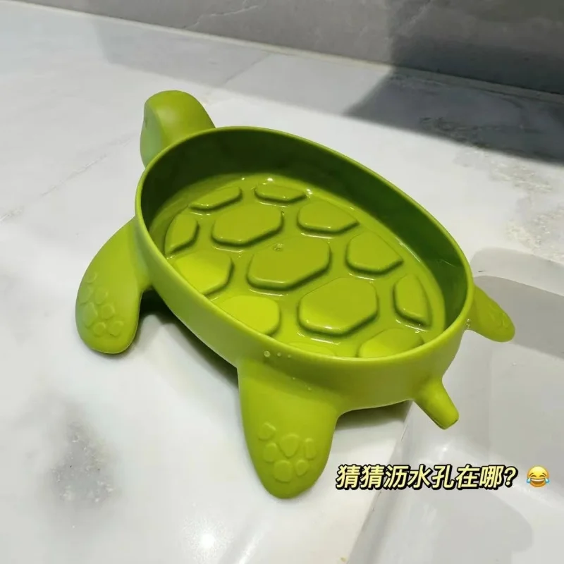 Turtle Soap Box Drain Soap Holder Box Bathroom Shower Soap Holder Sponge Storage Plate Tray Bathroom Supplies Bathroom Gadge