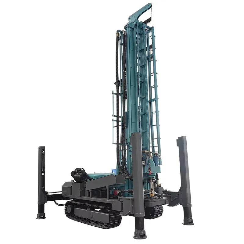 Customized 100m, 150m, 200m, 300m, 350m,Steel Crawler Mounted Water Well Drilling Rig Machine Factory Price