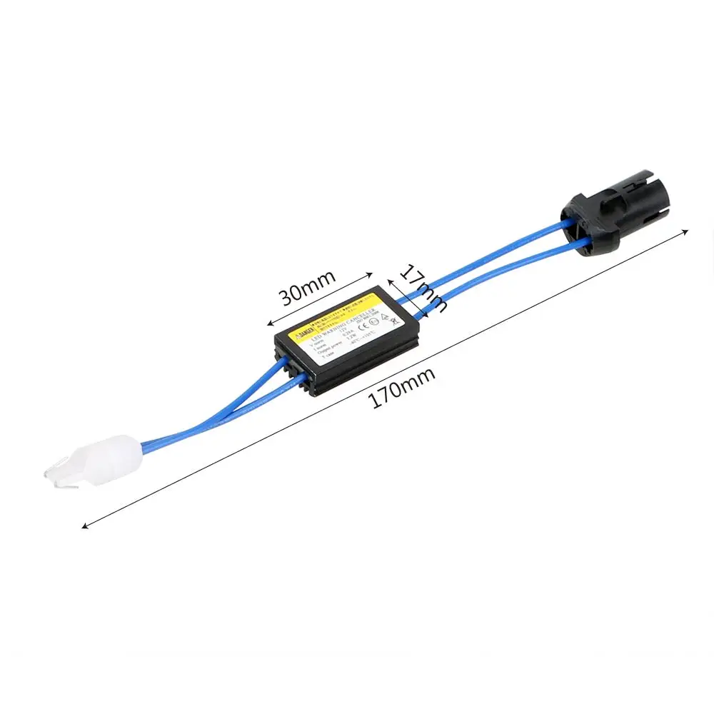 2 قطعة LED CANbus خطأ مجاني T10 فك تحميل المقاومات كابل العالمي بدوره مصباح إشارة سريع فرط فلاش تحذير إصلاح المقاومة