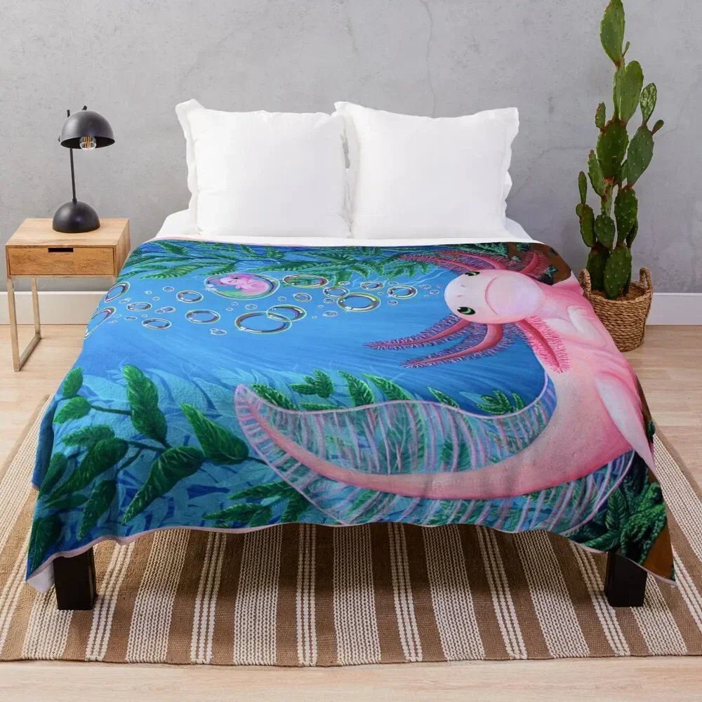 

Axolotl Bubble Baby Throw Blanket Cozy Warm Blanket for Bed Room Decor