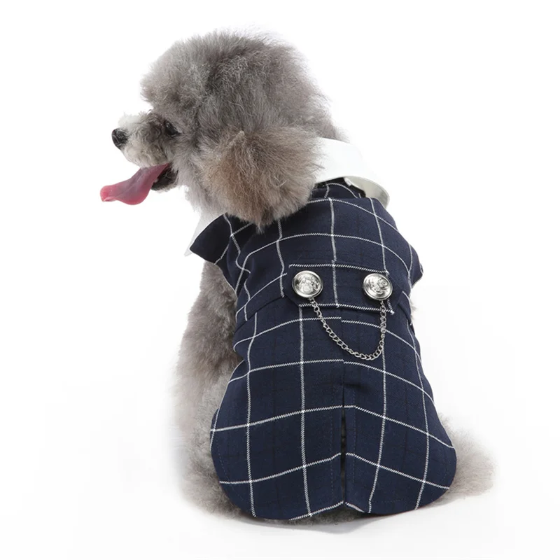 Luxuriöses Herren-Haustierkostüm für kleine Hunde – Hochwertiger Welpen-Frackanzug für Chihuahua, Malteser und andere Haustiere – Hochzeitskleidung – Detail 4