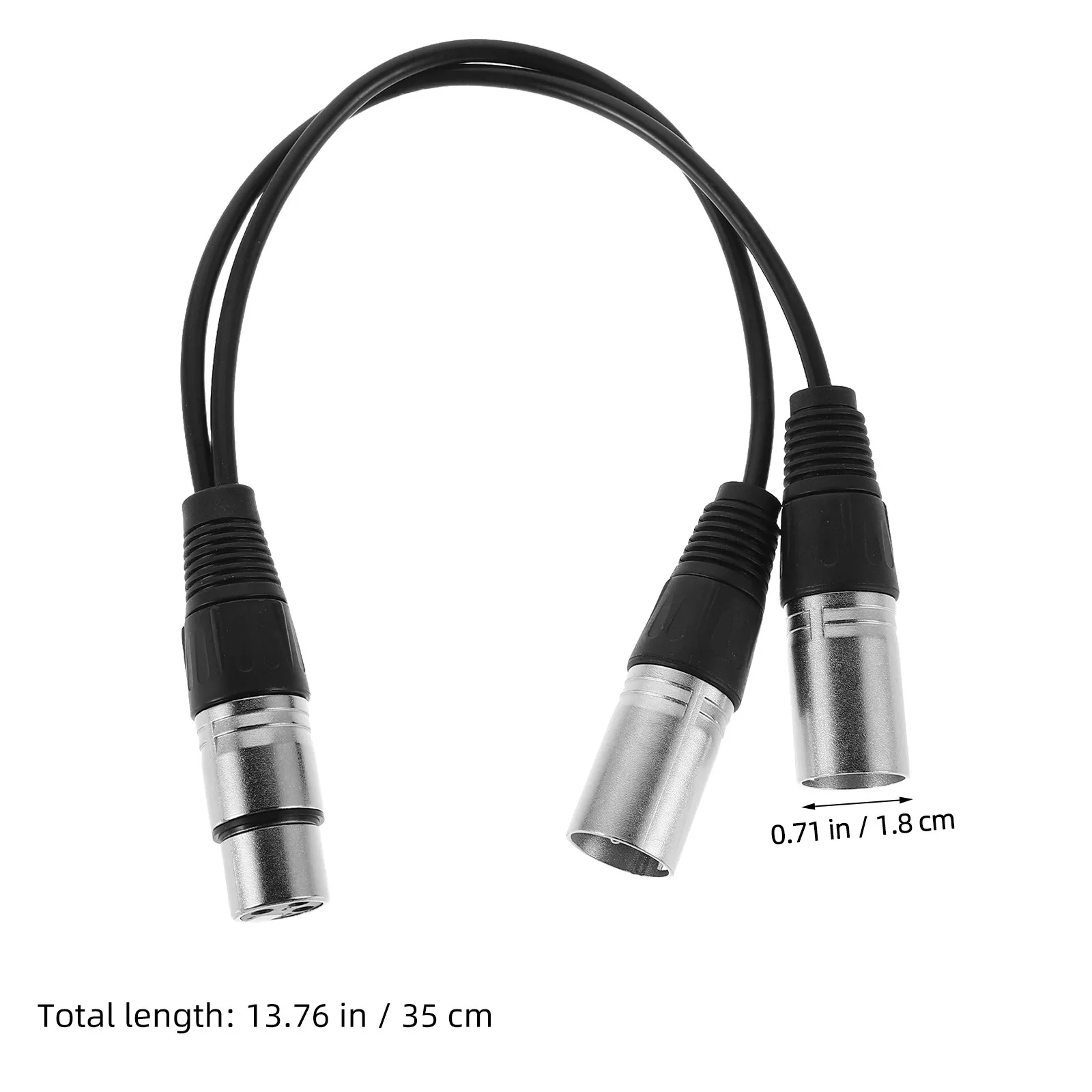 30cm Balanced XLR Microphone Splitter Cable – Female Input, Dual Male Outputs for Live Sound & Studio