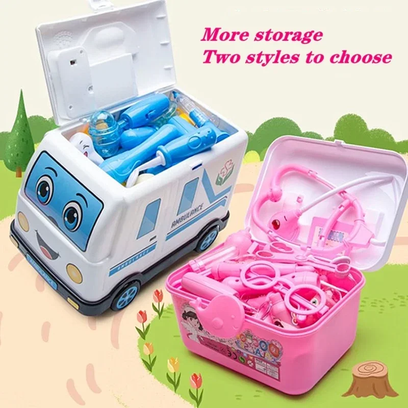 Crianças fingir playset médico com ferramentas médico role play kit enfermeira playhouse brinquedos educativos brinquedo de saúde presente para crianças