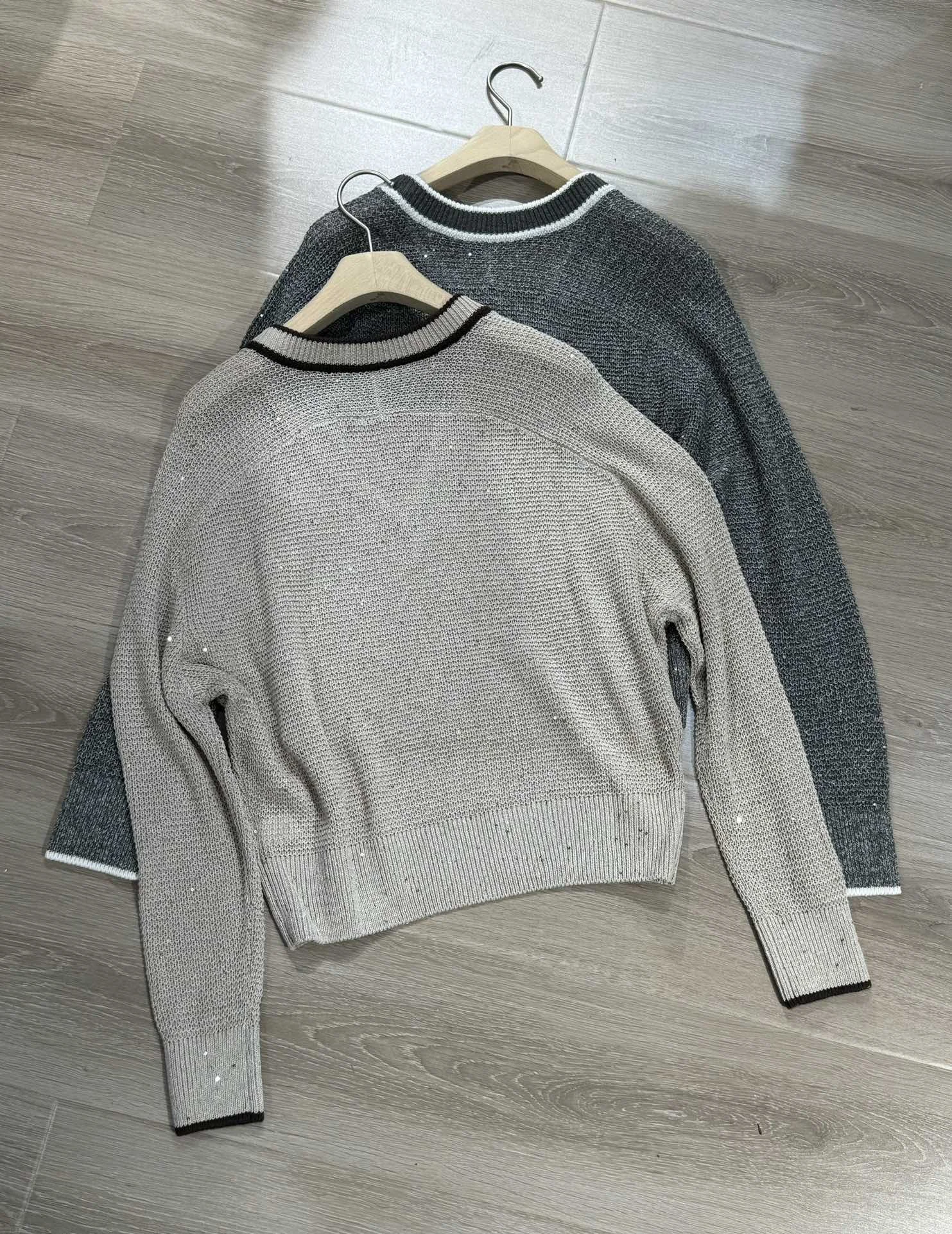 Spring Summer Women's Cardigan Cotton Linen Knitted V-Neck Top‘s Female Long Sleeves Woman's Sweater