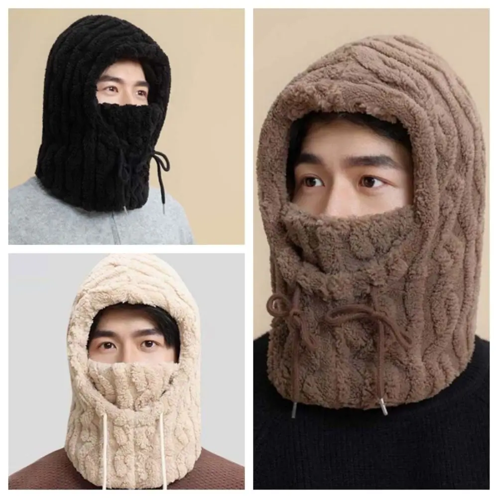 Versatile Adjustable Strap Warmer Wrap Head Hat Polyester Soft Compact Cap Scarf Solid Color All-match Ski Windproof Cap Autumn