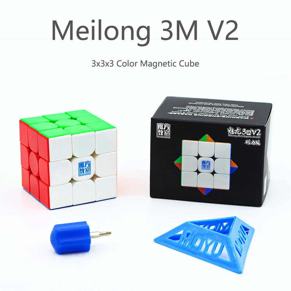 Moyu Meilong-cubo magnético profesional para niños, juguetes de rompecabezas, 3 M, V2, 3x3x3, 3x3, 3x3, 2x2