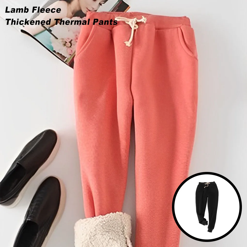 Casual Trousers Warm Pants Winter Outfit Multicolored Exquisite Washable Outdoor Accessories Daily Life High Waist