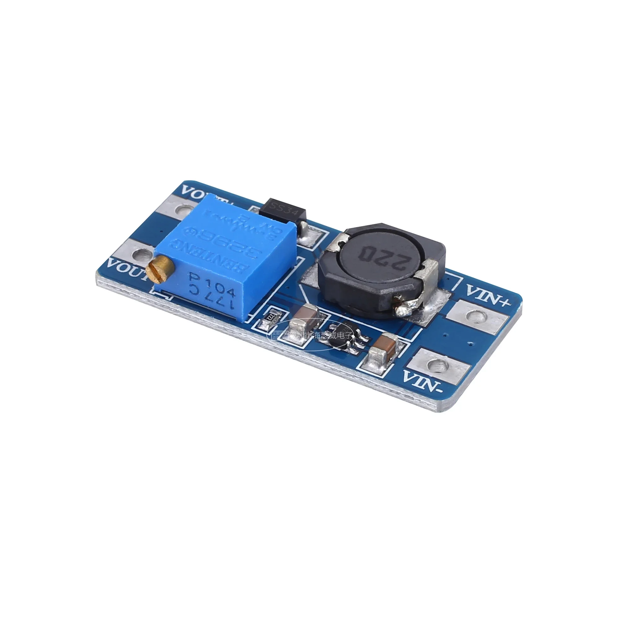 DC-DC Boost Module 2A Inverter Board Wide Voltage Input 2/24V L 5/9/12/28V Adjustable Mt3608