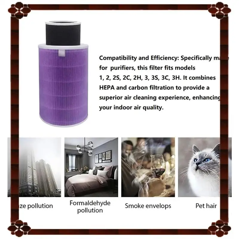تسليم 24 ساعة فلتر تنقية الهواء لتنقية الهواء Xiaomi 1 2 2S 2C 2H 3 3S 3C 3H استبدال الملحقات مرشحات الهواء الكربون