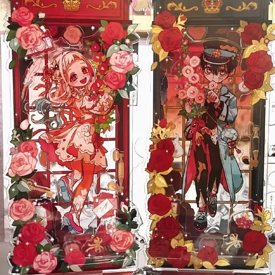 

Japanese Anime Toilet-bound Hanako-kun Hanako-kun Phone Booth Double Insert Stand Cartoon High-Value Ornament Acrylic Trim