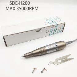 Electric Nail Drill Handle SDE H200 35000RPM For Marathon Strong 210 211 Manicure machine Handpiece Equipment Drill Pen Tools