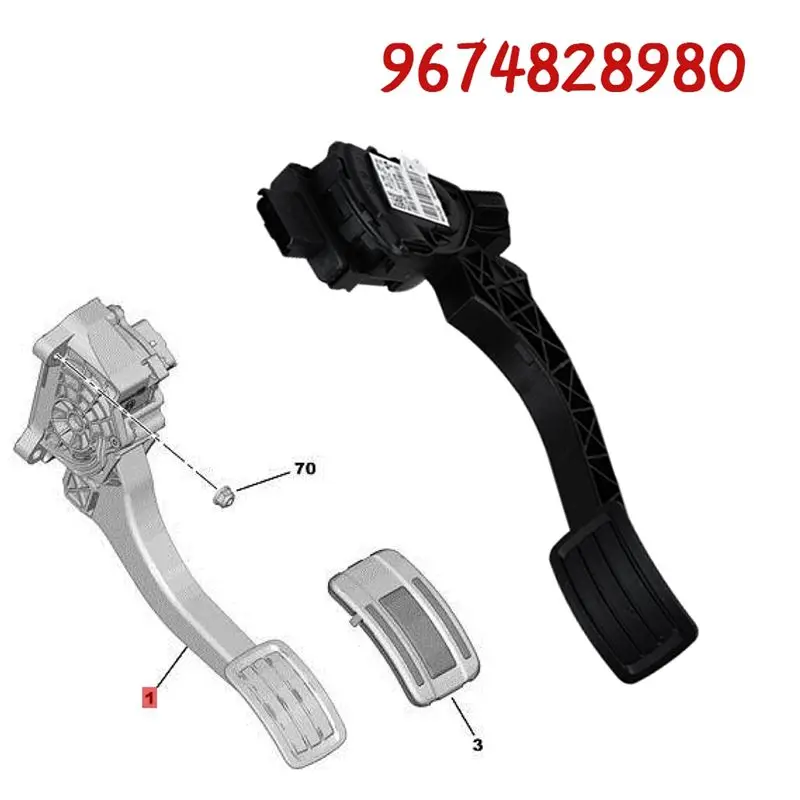 Durable-Car Throttle Sensor Accelerator Pedal Assembly 9674828980 For 308(T9) 408 3008(P84E) 5T93 M43 Pedal Unit