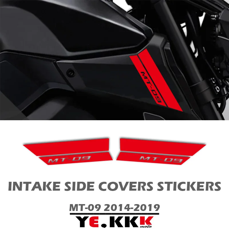 For YAMAHA MT09 MT-09 MT-09SP FZ09 Air Intake Side Cover Sticker Set Fairing Decals Hollow Out Custom 2014-2019