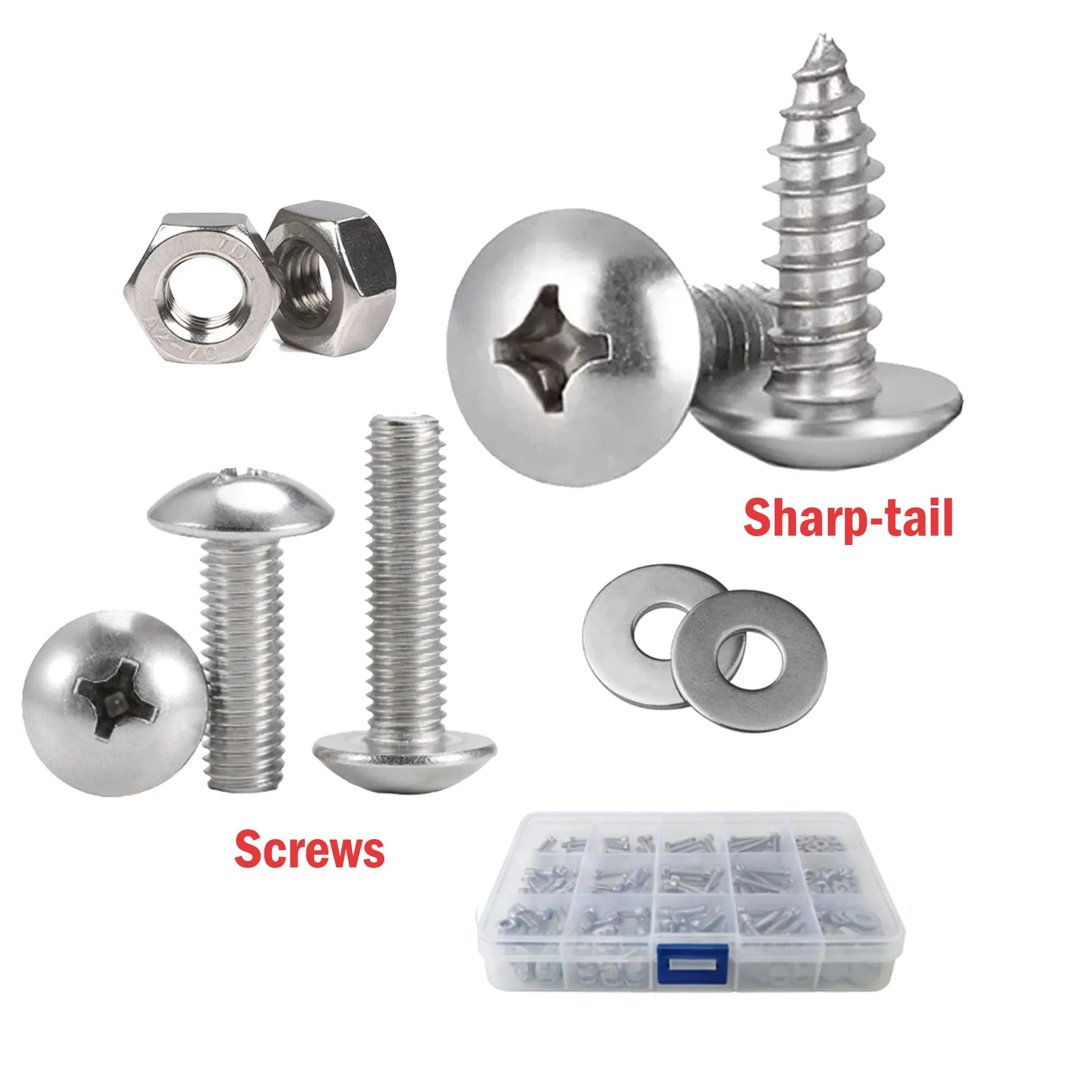 TA/TM Phillips Recessed Truss Head Self-tapping Screw Stainless Steel Round Head Truss Mushroom Screws Furniture M3 M4