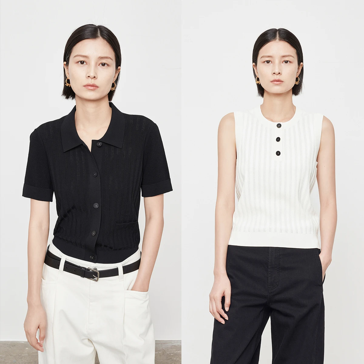 

Eco-Friendly CHICJOC VISCOSE ort Top Vintage Sle Vest Cool Sensation Fabric Commute Sle Pure Color Long Sve