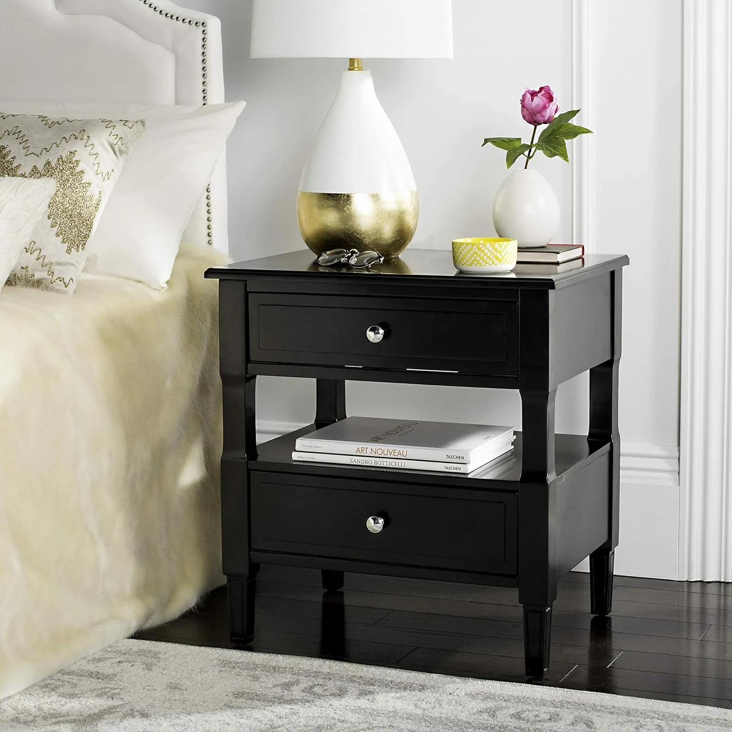 Jenson Night Stand, Normal, Black